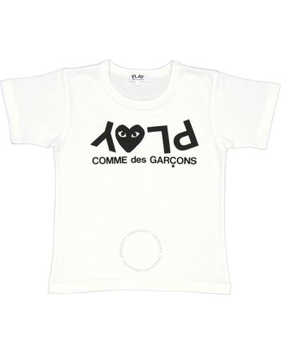 Comme des Garçons Kids Logo Print Short-sleeve T-shirt - White