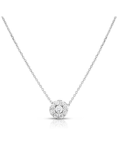 Roberto Coin Diamond Halo Necklace - Metallic