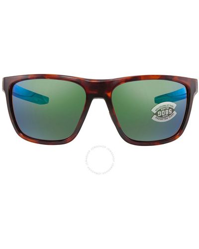 Costa Del Mar Ferg Green Mirror Polarized Glass Square Sunglasses Frg 191 Ogmglp 49