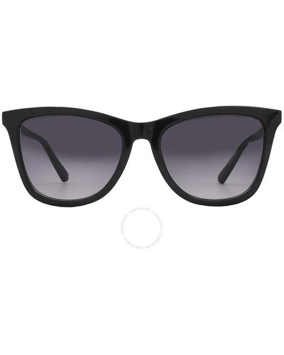 Guess Factory Smoke Gradient Cat Eye Sunglasses Gf0421 01b 55 - Black