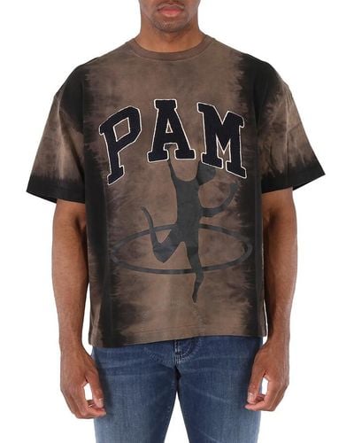 Pam Disc Man Tie-dye Print T-shirt - Black