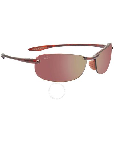 Maui Jim Makaha Hcl Bronze Wrap Sunglasses H405-10 65 - Pink