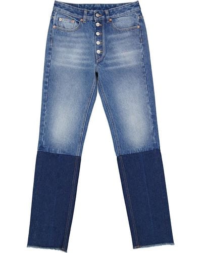 MM6 by Maison Martin Margiela Mm Contrast-panel Skinny Jeans - Blue