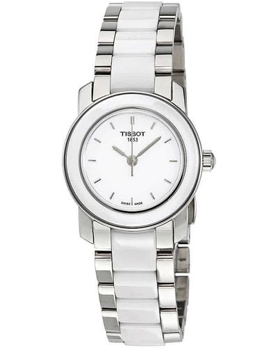 Tissot T-trend White Ceramic Watch T0642102201100 - Metallic