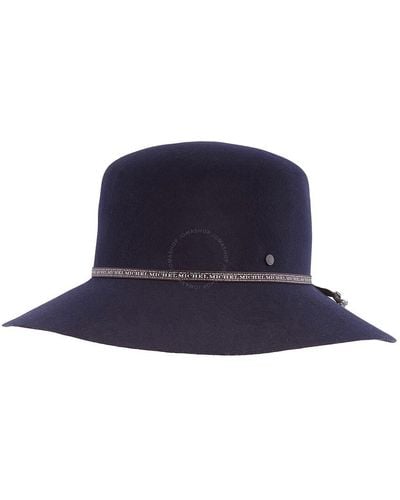Maison Michel Navy New Kendal On The Go Hat - Blue