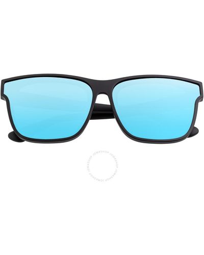 Sixty One Delos Mirror Coating Square Sunglasses Sixs112bl - Blue