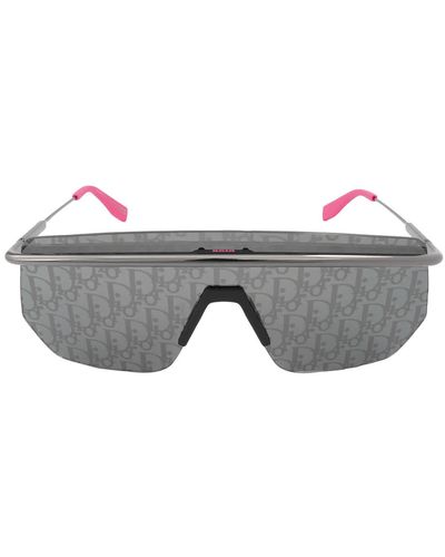 Dior Smoke Mirror Logo Shield Sunglasses Motion M1i H0a8 00 - Grey