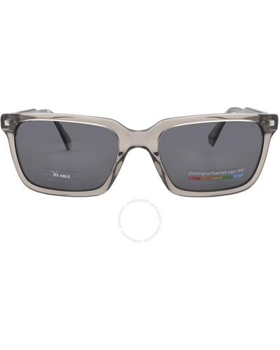 Polaroid Polarized Grey Rectangular Sunglasses Pld 4116/s/x 010a/m9 55