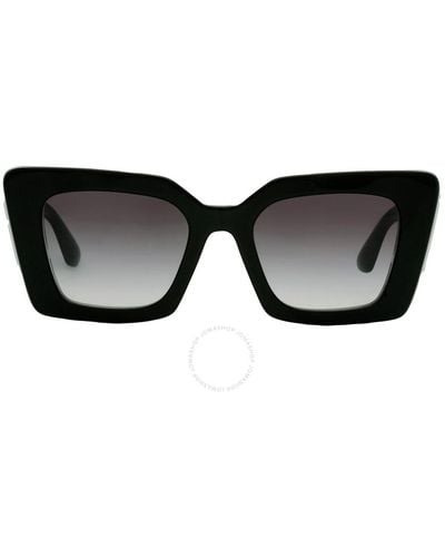 Burberry Daisy Grey Gradient Square Sunglasses Be4344 40368g 51 - Black