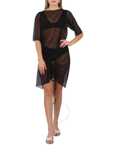 Wolford Transparent Soft Tulle Yoon Beach Cover Up - Black