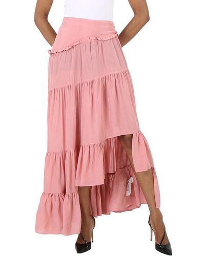 3.1 Phillip Lim Dusty Full Gathered Asymmetrical Skirt - Pink