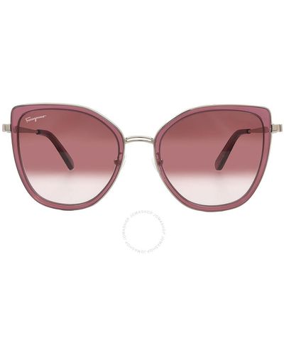 Ferragamo Pink Gradient Butterfly Sunglasses Sf293s 774 54