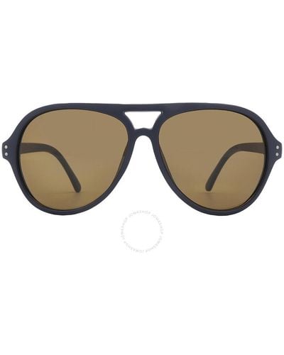 Calvin Klein Brown Pilot Sunglasses Ck19532s 410 58 - Blue