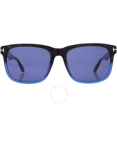 Tom Ford Stephenson Square Sunglasses Ft0775 55v 56 - Blue