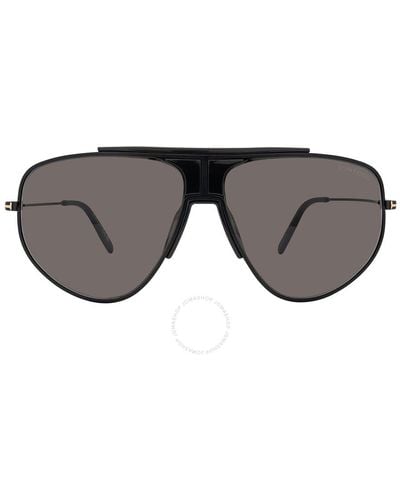 Tom Ford Addison Smoke Pilot Sunglasses - Gray