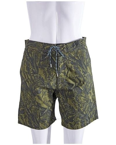A.P.C. Shorts Forest Print - Gray