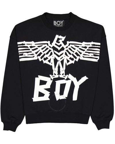BOY London Boy Tape Eagle Cotton Sweatshirt - Black