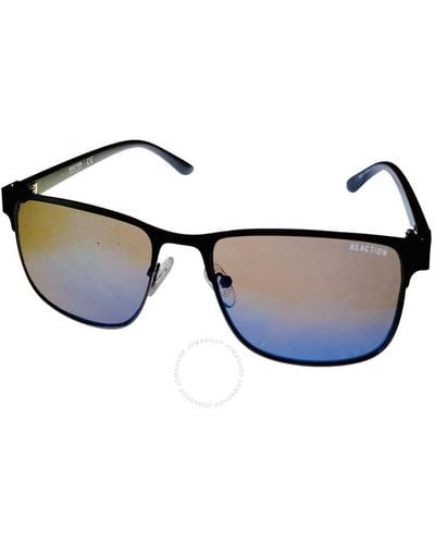 Kenneth Cole Smoke Gradient Square Sunglasses Kc1413 01b 56 - Blue