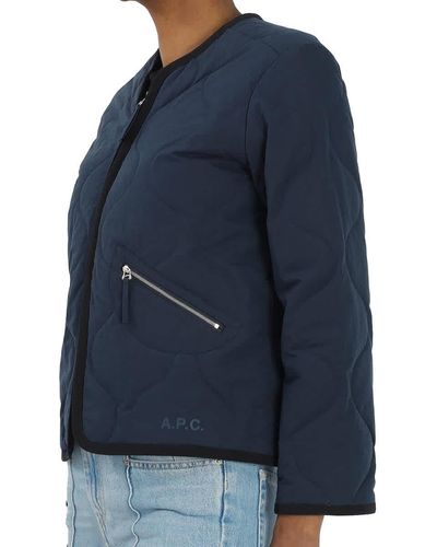 A.P.C. Nath Quilted Cotton Jacket - Blue