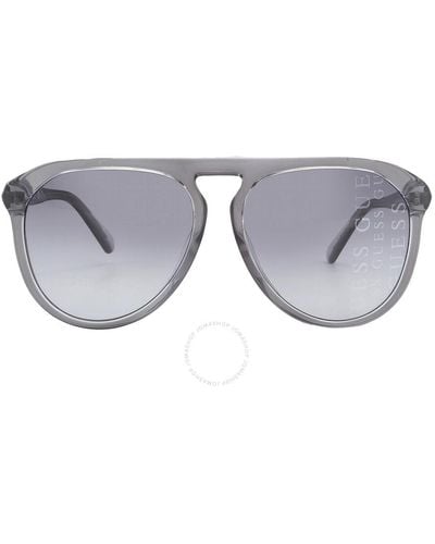 Guess Gradient Smoke Browline Sunglasses Gu00058 20b 59 - Gray