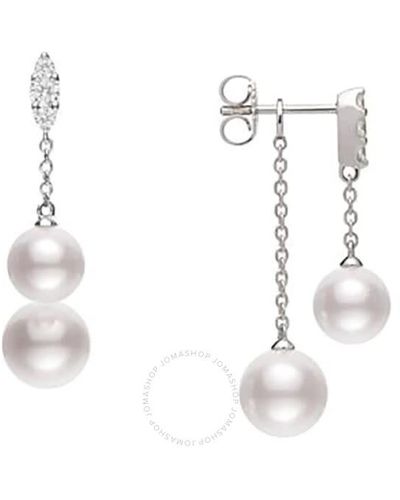 Mikimoto Morning Dew Akoya Cultured Pearl Earrings - White