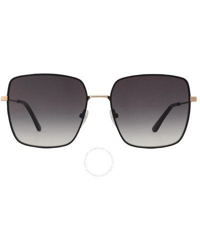 Calvin Klein Gray Gradient Square Sunglasses Ck20135s 001 58 - Black