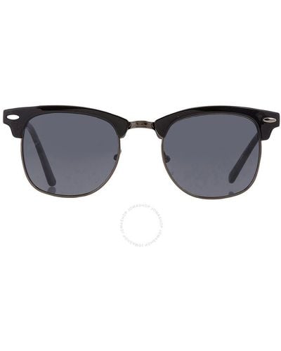 Kenneth Cole Smoke Square Sunglasses Kc1330 01a 50 - Black