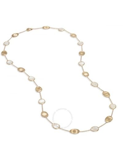 Marco Bicego Lunaria Long Yellow Gold & Mother Of Pearl Station Necklace 36'' - Metallic