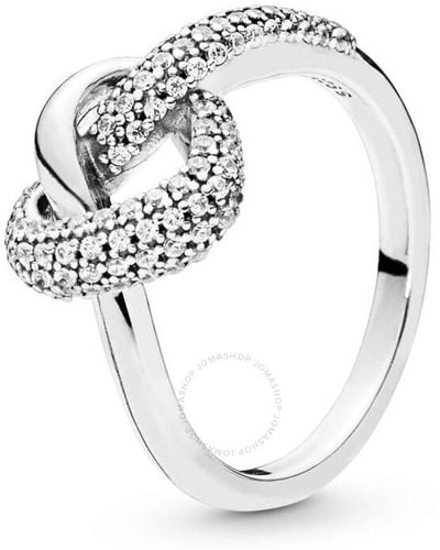 PANDORA Knotted Heart Ring In Sterling Silver, Size 54 (us Size 7) - Metallic
