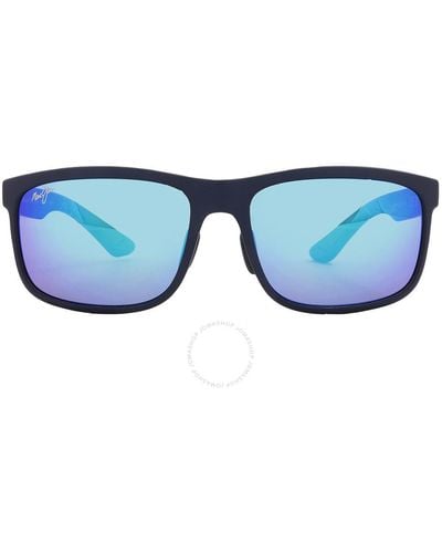 Maui Jim Huelo Blue Hawaii Rectangular Sunglasses B449-03 58