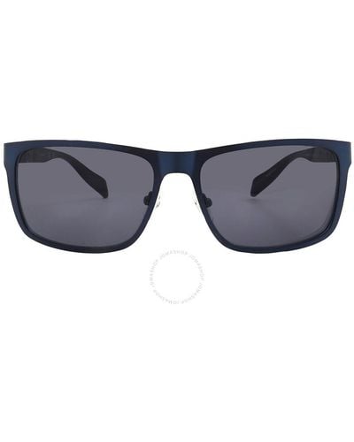 Guess Factory Smoke Rectangular Sunglasses Gf0169 90a 58 - Blue