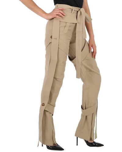 Burberry Amelia Cargo Trousers - Natural
