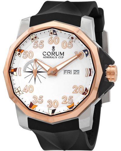 Corum Admirals Cup Competition Automatic White Dial Watch - Metallic