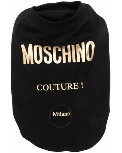 Moschino Pets Capsule Logo Print Dog T-shirt - Black