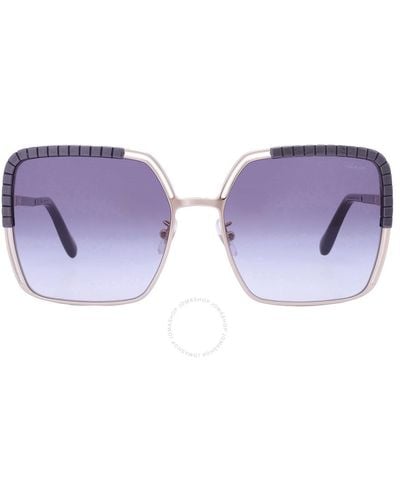 Chopard Blue Gradient Square Sunglasses Schc78 0300 60 - Purple