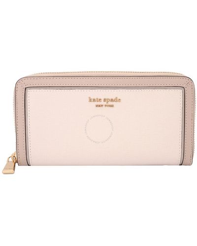 Kate Spade Pale Dogwood Multi Morgan Colorblocked Zip-around Continental Wallet - Pink