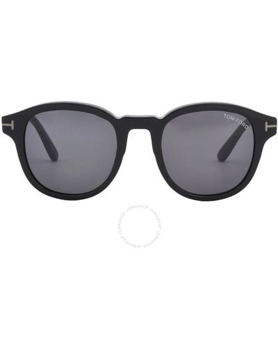 Tom Ford Jameson Smoke Oval Sunglasses Ft0752-n 01a 50 - Grey
