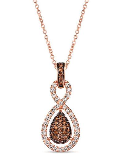 Le Vian Chocolate And Strawberry Clusters Necklaces Set - Metallic