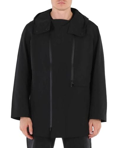 adidas Y-3 Relaxed Fit Classic Dense Woven Hooded Parka - Black
