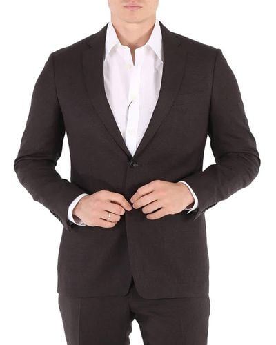 Burberry Slim Fit Puppytooth Check Wool Suit - Black