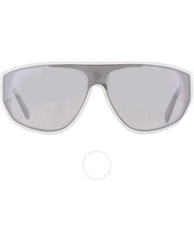 Moncler Tronn Smoke Mirror Shield Sunglasses Ml0260-f 21c 00 - Gray