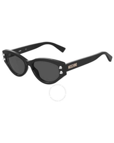 Moschino Grey Cat Eye Sunglasses Mos109/s 0807/ir 55 - Black