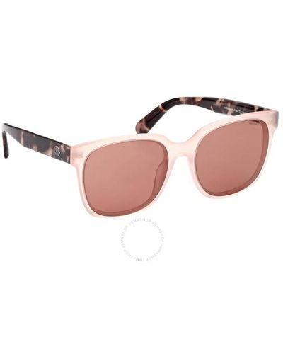 Moncler Violet Square Sunglasses Ml0198-f 72y 57 - Pink