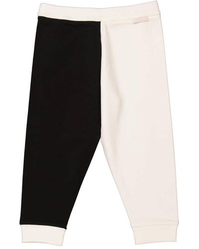Moncler Boys Logo Print Bicolor Sweatpants - Black