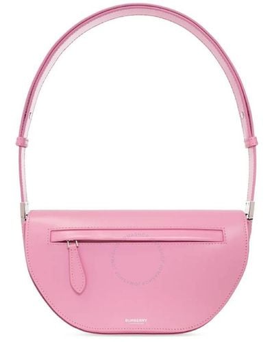 Burberry Small Olympia Leather Shoulder Bag - Pink