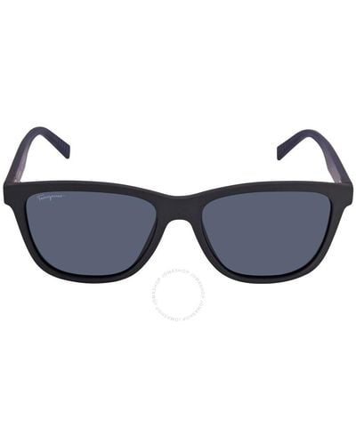 Ferragamo Blue Rectangular Sunglasses Sf998s 002 57
