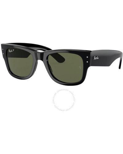 Ray-Ban Mega Wayfairer Green Square Sunglasses Rb0840s 901/31 51 - Black