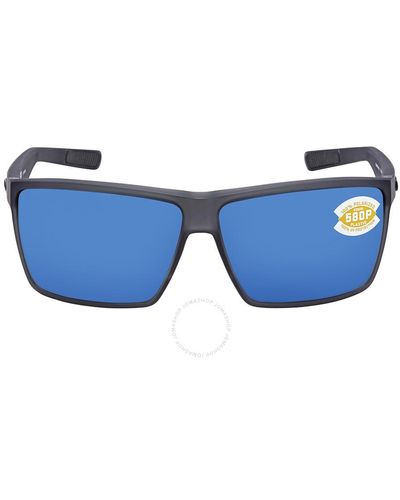Costa Del Mar Rincon Mirror Polarized Polycarbonate Sunglasses Rin 156 Obmp 63 - Blue
