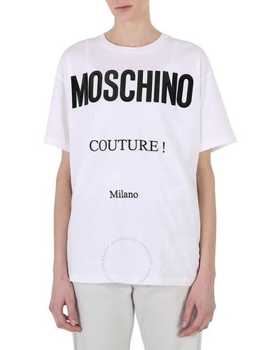 Moschino Cotton Logo Print T-shirt - White