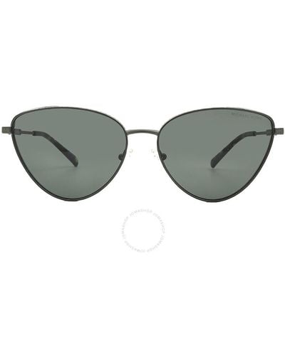 Michael Kors Cortez Green Cat Eye Sunglasses Mk1140 18943h 59 - Gray